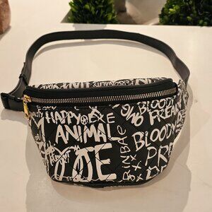 Urban Edge Quilted Graffiti Belt Bag / Fanny Pack